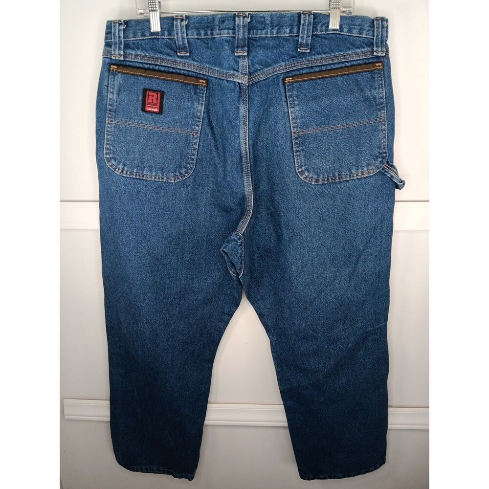 Wrangler Riggs Workwear Carpenter Jeans 40x30 Blue Dura Shield Denim EUC